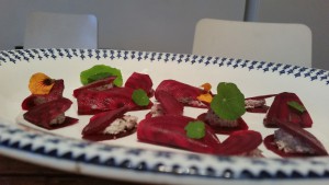 raw beetroot ravioli