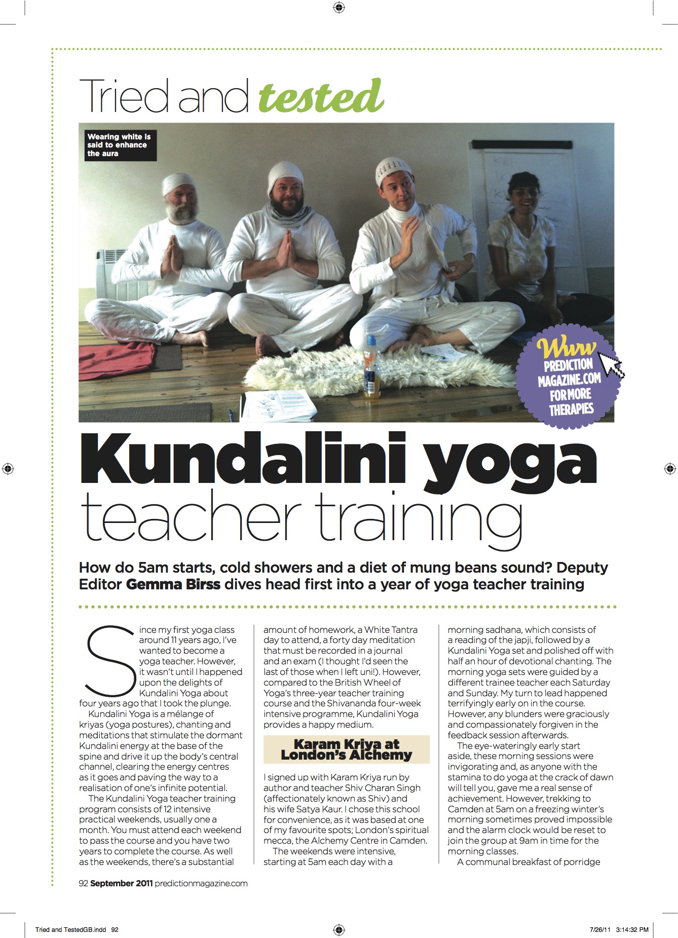 Kundalini yoga teacher training