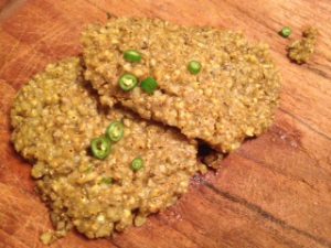 Spiced millet pancakes