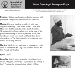 Maha Gyan Agni instructions